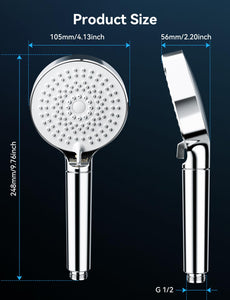 Shower Head, Magichome High Pressure Shower Head with 5 Spray Modes, Turbocharged Design Powerful Shower Heads for Low Water Pressure