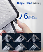 Load image into Gallery viewer, Shower Head, High Pressure, Shower Heads with 6 Modes, Power Shower Head Only, Universal Water Saving Large ShowerHead
