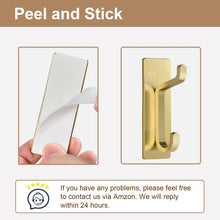 Load image into Gallery viewer, Self Adhesive Hooks, Extra Sticky and Strong, Hanging up to 6KG, Heavy Duty Stick on, No-Nail Hook for Back of Door, Black, 4 Pack