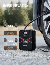 Load image into Gallery viewer, Tyre Inflator Air Compressor 12V DC, Digital Car Tyre Pump 150 PSI, Preset Tyre Pressure &amp; Auto Shutoff, Electric Air Pump for Car Tyres, Bicycles, Other Inflatables (Black&amp;Yellow)