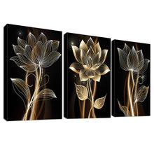 Load image into Gallery viewer, 3 Panels Wooden Framed Navy Blue White Gold Marble Canvas Wall Art Painting on Canvas Print Picture for Living Room Hallway Stairs Bedroom Bathroom Wall Decor Ready To Hang 90x40cm(12&quot;x16&quot;x3pcs)