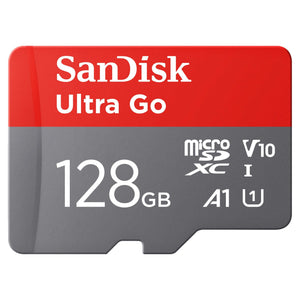 SanDisk 128GB Ultra microSDXC card + SD adapter, Memory card Full HD, up to 140 MB/s, For smartphones and Tablets, with A1 App Performance, UHS-I, Class 10, U1