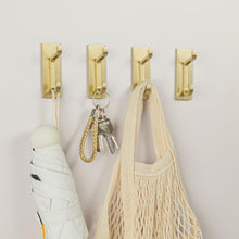 Load image into Gallery viewer, Self Adhesive Hooks, Extra Sticky and Strong, Hanging up to 6KG, Heavy Duty Stick on, No-Nail Hook for Back of Door, Black, 4 Pack
