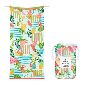 Beach Towel - Quick Dry, Sand Free - Compact, Lightweight - 100% Recycled - Includes Bag - Cabana - Whitsunday Blue - Large (160x90cm, 63x35)