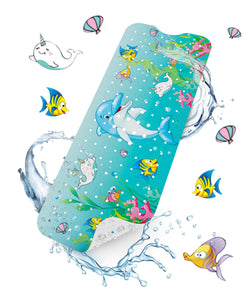 Non Slip Bath Mat for Tub, 101 x 40cm Extra Long Shower Mat Anti Mould, Machine Washable Bathroom Bathtub Mat with Suction Cups and Drain Holes, Soft on Feet, Clear