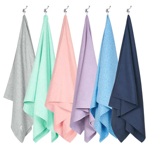 Beach Towel - Quick Dry, Sand Free - Compact, Lightweight - 100% Recycled - Includes Bag - Cabana - Whitsunday Blue - Large (160x90cm, 63x35)