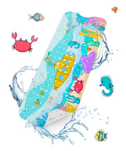Load image into Gallery viewer, Non Slip Bath Mat for Tub, 101 x 40cm Extra Long Shower Mat Anti Mould, Machine Washable Bathroom Bathtub Mat with Suction Cups and Drain Holes, Soft on Feet, Clear