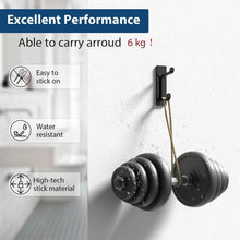 Load image into Gallery viewer, Self Adhesive Hooks, Extra Sticky and Strong, Hanging up to 6KG, Heavy Duty Stick on, No-Nail Hook for Back of Door, Black, 4 Pack