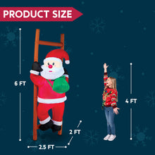 Load image into Gallery viewer, Inflatable Hanging Christmas Decoration, 1.8 m, Climbing Santa Claus with Built-in LED, for Christmas Party, Indoor, Outdoor, Garden, Lawn