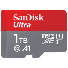 Load image into Gallery viewer, SanDisk 128GB Ultra microSDXC card + SD adapter, Memory card Full HD, up to 140 MB/s, For smartphones and Tablets, with A1 App Performance, UHS-I, Class 10, U1