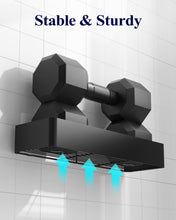 Load image into Gallery viewer, 2 Pack Rustproof Shower Caddy - 2 Shelves, Drill-Free &amp; Quick-Dry Shower Organizer, Rustproof Bathroom Shelves with 4 Hooks, Large, Black