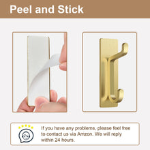 Load image into Gallery viewer, Self Adhesive Hooks, Extra Sticky and Strong, Hanging up to 6KG, Heavy Duty Stick on, No-Nail Hook for Back of Door, Black, 4 Pack
