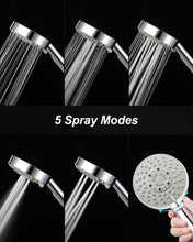 Load image into Gallery viewer, Shower Head, Magichome High Pressure Shower Head with 5 Spray Modes, Turbocharged Design Powerful Shower Heads for Low Water Pressure
