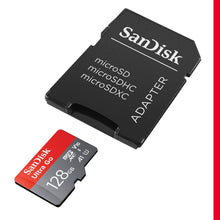 Load image into Gallery viewer, SanDisk 128GB Ultra microSDXC card + SD adapter, Memory card Full HD, up to 140 MB/s, For smartphones and Tablets, with A1 App Performance, UHS-I, Class 10, U1