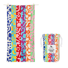 Load image into Gallery viewer, Beach Towel - Quick Dry, Sand Free - Compact, Lightweight - 100% Recycled - Includes Bag - Cabana - Whitsunday Blue - Large (160x90cm, 63x35)