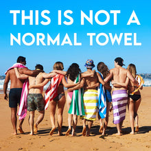 Load image into Gallery viewer, Beach Towel - Quick Dry, Sand Free - Compact, Lightweight - 100% Recycled - Includes Bag - Cabana - Whitsunday Blue - Large (160x90cm, 63x35)