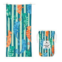Load image into Gallery viewer, Beach Towel - Quick Dry, Sand Free - Compact, Lightweight - 100% Recycled - Includes Bag - Cabana - Whitsunday Blue - Large (160x90cm, 63x35)