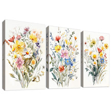 Load image into Gallery viewer, 3 Panels Wooden Framed Navy Blue White Gold Marble Canvas Wall Art Painting on Canvas Print Picture for Living Room Hallway Stairs Bedroom Bathroom Wall Decor Ready To Hang 90x40cm(12&quot;x16&quot;x3pcs)