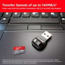 Load image into Gallery viewer, SanDisk 128GB Ultra microSDXC card + SD adapter, Memory card Full HD, up to 140 MB/s, For smartphones and Tablets, with A1 App Performance, UHS-I, Class 10, U1