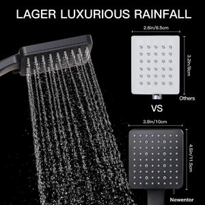 Shower Head, High Pressure, Shower Heads with 6 Modes, Power Shower Head Only, Universal Water Saving Large ShowerHead