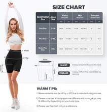 Load image into Gallery viewer, High Waisted Cycling Shorts Women - Tummy Control Buttery Soft Biker Yoga Running Gym Black Workout Athletic Shorts