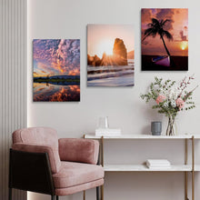 Load image into Gallery viewer, Sunset Beach Canvas Wall Art for Living Room Modern Artwork Nature Blue Sea Landscape Bathroom Pictures Bedroom Wall Décor Family Prints Paintings Wall Decorations Hallway Kitchen Office, YH1306