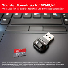 Load image into Gallery viewer, SanDisk 128GB Ultra microSDXC card + SD adapter, Memory card Full HD, up to 140 MB/s, For smartphones and Tablets, with A1 App Performance, UHS-I, Class 10, U1