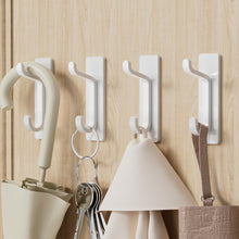 Load image into Gallery viewer, Self Adhesive Hooks, Extra Sticky and Strong, Hanging up to 6KG, Heavy Duty Stick on, No-Nail Hook for Back of Door, Black, 4 Pack