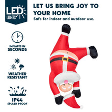 Load image into Gallery viewer, Inflatable Hanging Christmas Decoration, 1.8 m, Climbing Santa Claus with Built-in LED, for Christmas Party, Indoor, Outdoor, Garden, Lawn