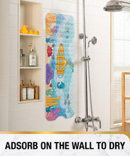 Load image into Gallery viewer, Non Slip Bath Mat for Tub, 101 x 40cm Extra Long Shower Mat Anti Mould, Machine Washable Bathroom Bathtub Mat with Suction Cups and Drain Holes, Soft on Feet, Clear