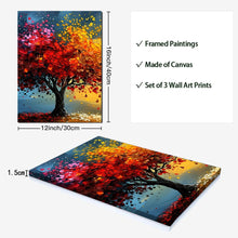 Load image into Gallery viewer, YWQQ 3 Pieces Canvas Wall Art, Tree Of Life Modern Abstract Canvas Pictures for Living Room, Bedroom, Hallway, Kitchen or Office(30×40cm×3PCS)