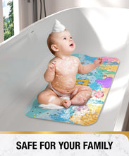 Load image into Gallery viewer, Non Slip Bath Mat for Tub, 101 x 40cm Extra Long Shower Mat Anti Mould, Machine Washable Bathroom Bathtub Mat with Suction Cups and Drain Holes, Soft on Feet, Clear