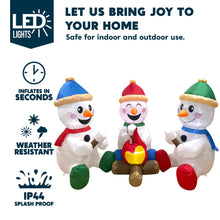 Load image into Gallery viewer, 6 FT Christmas Inflatable Stacked Snowman with Build-in LEDs Blow Up Inflatables for Xmas Party, Home Indoor Outdoor Yard Garden Lawn Winter Décor