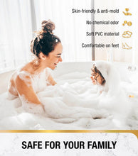 Load image into Gallery viewer, Non Slip Bath Mat for Tub, 101 x 40cm Extra Long Shower Mat Anti Mould, Machine Washable Bathroom Bathtub Mat with Suction Cups and Drain Holes, Soft on Feet, Clear