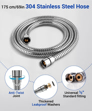 Load image into Gallery viewer, Shower Head, High Pressure, Shower Heads with 6 Modes, Power Shower Head Only, Universal Water Saving Large ShowerHead