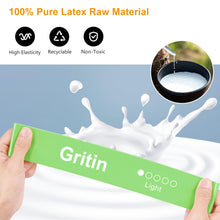 Load image into Gallery viewer, Gritin Resistance Bands, Set of 5 Skin-Friendly Resistance Fitness Exercise Loop Bands with 5 Different Strength Levels - Carrying Case Included - Ideal for Home, Gym, Yoga, Training