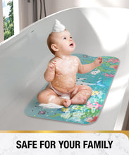 Load image into Gallery viewer, Non Slip Bath Mat for Tub, 101 x 40cm Extra Long Shower Mat Anti Mould, Machine Washable Bathroom Bathtub Mat with Suction Cups and Drain Holes, Soft on Feet, Clear