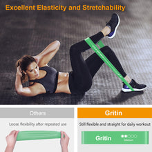 Load image into Gallery viewer, Gritin Resistance Bands, Set of 5 Skin-Friendly Resistance Fitness Exercise Loop Bands with 5 Different Strength Levels - Carrying Case Included - Ideal for Home, Gym, Yoga, Training
