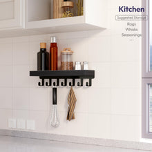 Load image into Gallery viewer, SWTYMIKI Key Holder with Wood Tray and 6 Hooks, Wall Mounted Key Racks, Key Hangers Home Decor Key Rack Mail Organizer for Hallway, Entryway, Bedroom, Mudroom, Office