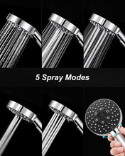 Load image into Gallery viewer, Shower Head, Magichome High Pressure Shower Head with 5 Spray Modes, Turbocharged Design Powerful Shower Heads for Low Water Pressure