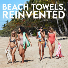 Load image into Gallery viewer, Beach Towel - Quick Dry, Sand Free - Compact, Lightweight - 100% Recycled - Includes Bag - Cabana - Whitsunday Blue - Large (160x90cm, 63x35)