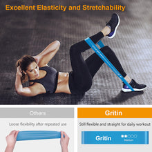 Load image into Gallery viewer, Gritin Resistance Bands, Set of 5 Skin-Friendly Resistance Fitness Exercise Loop Bands with 5 Different Strength Levels - Carrying Case Included - Ideal for Home, Gym, Yoga, Training