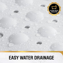 Load image into Gallery viewer, Non Slip Bath Mat for Tub, 101 x 40cm Extra Long Shower Mat Anti Mould, Machine Washable Bathroom Bathtub Mat with Suction Cups and Drain Holes, Soft on Feet, Clear