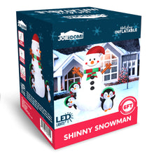 Load image into Gallery viewer, 6 FT Christmas Inflatable Stacked Snowman with Build-in LEDs Blow Up Inflatables for Xmas Party, Home Indoor Outdoor Yard Garden Lawn Winter Décor