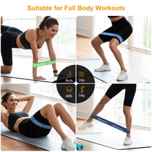 Load image into Gallery viewer, Gritin Resistance Bands, Set of 5 Skin-Friendly Resistance Fitness Exercise Loop Bands with 5 Different Strength Levels - Carrying Case Included - Ideal for Home, Gym, Yoga, Training