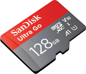 SanDisk 128GB Ultra microSDXC card + SD adapter, Memory card Full HD, up to 140 MB/s, For smartphones and Tablets, with A1 App Performance, UHS-I, Class 10, U1