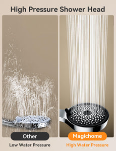 Shower Head, Magichome High Pressure Shower Head with 5 Spray Modes, Turbocharged Design Powerful Shower Heads for Low Water Pressure