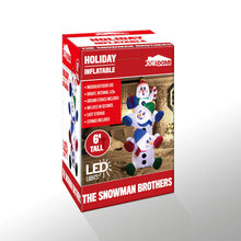 Load image into Gallery viewer, 6 FT Christmas Inflatable Stacked Snowman with Build-in LEDs Blow Up Inflatables for Xmas Party, Home Indoor Outdoor Yard Garden Lawn Winter Décor