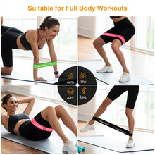 Load image into Gallery viewer, Gritin Resistance Bands, Set of 5 Skin-Friendly Resistance Fitness Exercise Loop Bands with 5 Different Strength Levels - Carrying Case Included - Ideal for Home, Gym, Yoga, Training