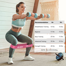 Load image into Gallery viewer, Gritin Resistance Bands, Set of 5 Skin-Friendly Resistance Fitness Exercise Loop Bands with 5 Different Strength Levels - Carrying Case Included - Ideal for Home, Gym, Yoga, Training